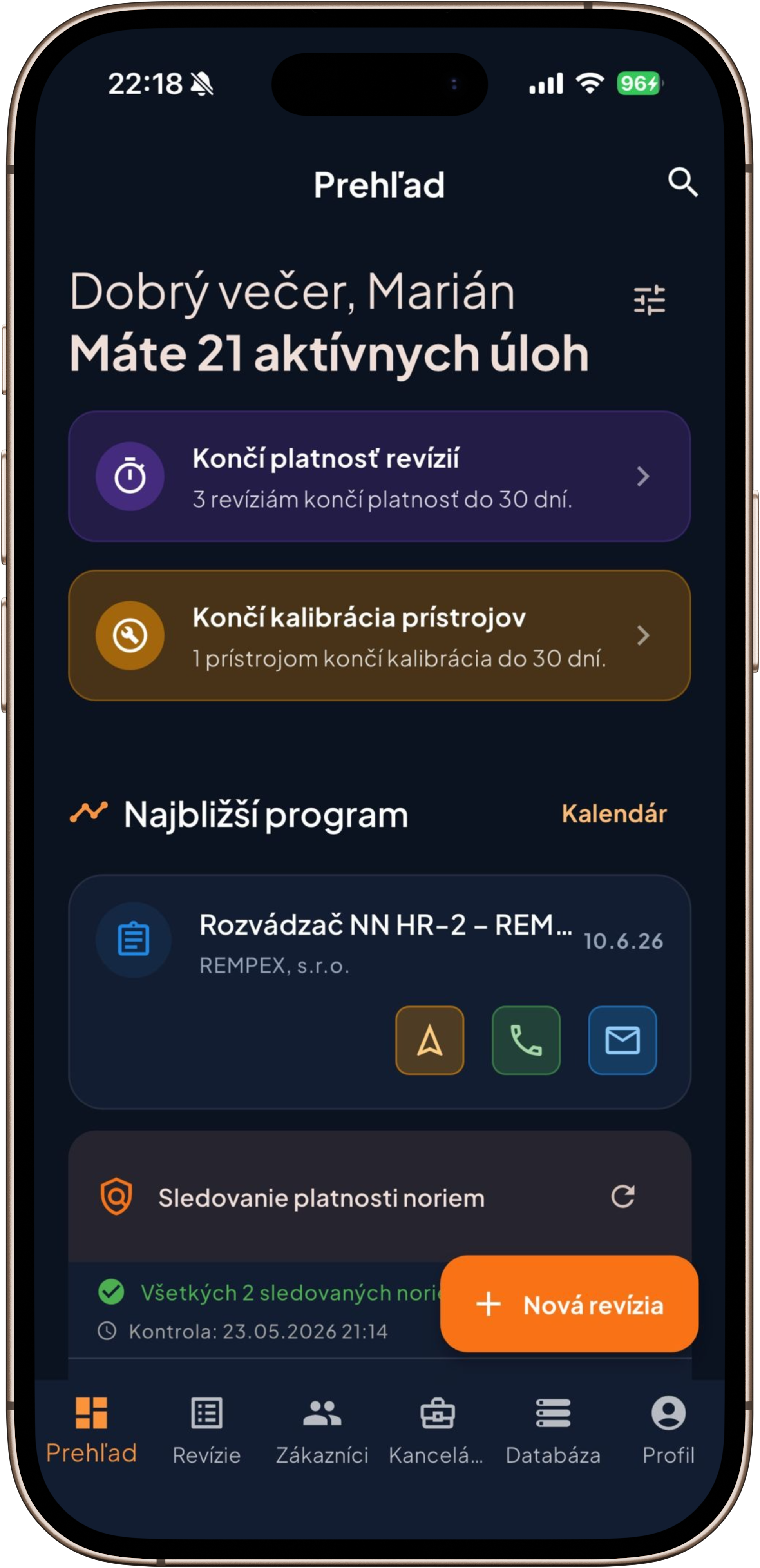 Revízny Technik – aplikace pro revizní techniky v České republice, Android a PC